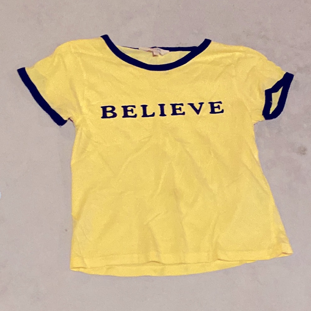 Girls Yellow short-sleeved shirt